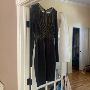Great Black and Gold Dress for the Holidays! Worn Once! Size M